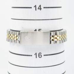 Rolex Champagne Diamond 18k Yellow Gold Stainless Steel Datejust 69173 Automatic Women's Wristwatch 26 mm