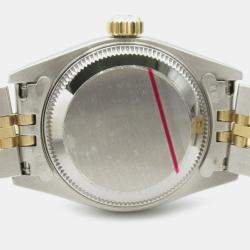 Rolex Champagne Diamond 18k Yellow Gold Stainless Steel Datejust 69173 Automatic Women's Wristwatch 26 mm