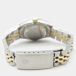 Rolex Champagne Diamond 18k Yellow Gold Stainless Steel Datejust 69173 Automatic Women's Wristwatch 26 mm