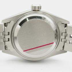 Rolex Silver Diamond 18k White Gold Stainless Steel Datejust 79174 Automatic Women's Wristwatch 26 mm