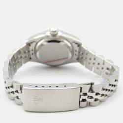 Rolex Silver Diamond 18k White Gold Stainless Steel Datejust 79174 Automatic Women's Wristwatch 26 mm