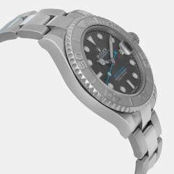 Rolex Stainless Steel Platinum Yacht-Master 268622 Automatic Men's Wristwatch 37 mm