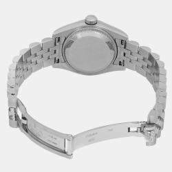 Rolex Silver 18k White Gold Stainless Steel Datejust 179174 Automatic Women's Wristwatch 26 mm