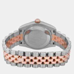 Rolex Pink Diamond 18k Rose Gold Stainless Steel Datejust 178271 Automatic Women's Wristwatch 31 mm