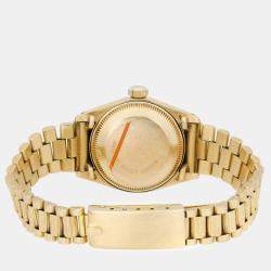 Rolex White 18k Yellow Gold Diamond Datejust 6927 Automatic Women's Wristwatch 26 mm