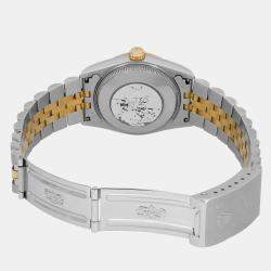 Rolex Grey Diamond 18k Yellow Gold Stainless Steel Datejust 68273 Automatic Women's Wristwatch 31 mm