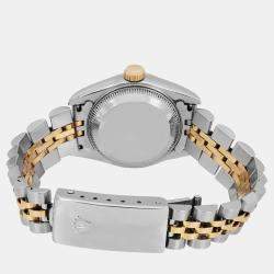 Rolex Black 18k Yellow Gold Stainless Steel Datejust 69173 Automatic Women's Wristwatch 26 mm
