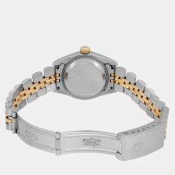 Rolex Black 18k Yellow Gold Stainless Steel Datejust 69173 Automatic Women's Wristwatch 26 mm