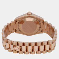 Rolex Black 18k Rose Gold Datejust 178275 Automatic Women's Wristwatch 31 mm