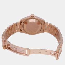 Rolex Black 18k Rose Gold Datejust 178275 Automatic Women's Wristwatch 31 mm