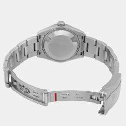 Rolex Black Diamond 18k White Gold Stainless Steel Oyster Perpetual 177234 Automatic Women's Wristwatch 31 mm