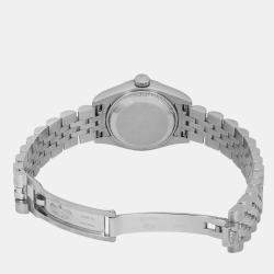 Rolex Pink 18k White Gold Stainless Steel Datejust 179174 Automatic Women's Wristwatch 26 mm