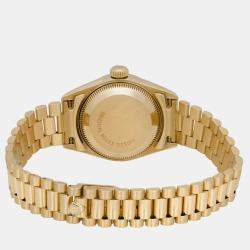 Rolex Black 18k Yellow Gold Diamond Datejust 69178 Automatic Women's Wristwatch 26 mm