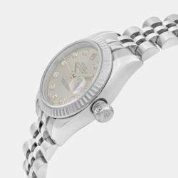 Rolex Silver Stainless Steel Datejust 179174 Automatic Women's Wristwatch 26 mm