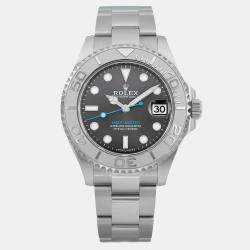 Rolex Rhodium Stainless Steel Yacht-Master 268622 Automatic Men's Wristwatch 37 mm