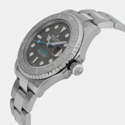 Rolex Rhodium Stainless Steel Yacht-Master 268622 Automatic Men's Wristwatch 37 mm