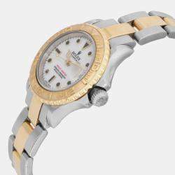 Rolex White 18k Yellow Gold Stainless Steel Yacht-Master 169623 Automatic Women's Wristwatch 29 mm