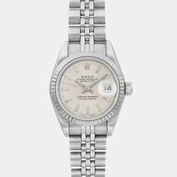 Rolex Silver Stainless Steel Datejust 69174 Automatic Women's Wristwatch 26 mm