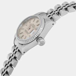 Rolex Silver Stainless Steel Datejust 69174 Automatic Women's Wristwatch 26 mm