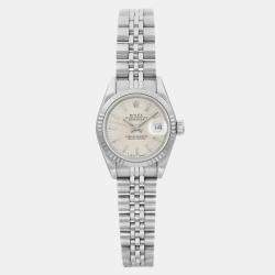 Rolex Silver Stainless Steel Datejust 69174 Automatic Women's Wristwatch 26 mm
