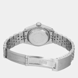 Rolex Customised Pink MOP Diamond Stainless Steel Datejust 69174 Automatic Women's Wristwatch 26 mm