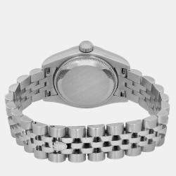 Rolex Black Diamond Stainless Steel Datejust 179174 Automatic Women's Wristwatch 26 mm