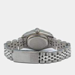 Rolex Oyster Perpetual Date 69190 Automatic White Stainless Steel Women's Wristwatch 26mm