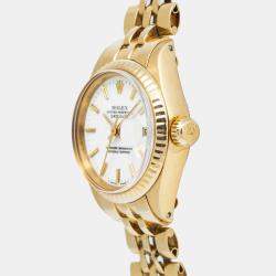 Rolex Datejust 6917 Automatic White 18K Yellow Gold Women's Wristwatch 26mm