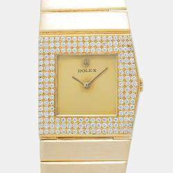 Rolex Cellini King Midas 4609 3065 Manual Winding Gold 18K Yellow Gold Women's Wristwatch 27mm