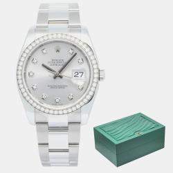 Rolex Silver Stainless Steel Datejust 116244 Automatic Women's Wristwatch 36mm