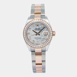 Rolex Datejust 279381RBR Automatic White 18K Rose Gold MOP Women's Wristwatch 28mm