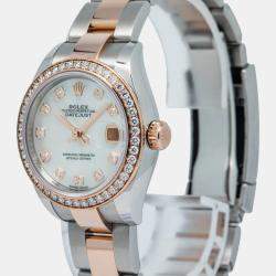 Rolex Datejust 279381RBR Automatic White 18K Rose Gold MOP Women's Wristwatch 28mm
