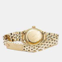Rolex Datejust 6917 Tiffany & Co Automatic White 18k Yellow Gold Women's Wristwatch 26mm