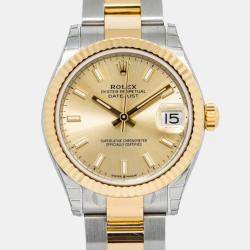 Rolex Datejust 278273 Automatic Champagne 18k Yellow Gold Stainless Steel Women's Wristwatch 31 mm