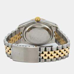 Rolex Datejust 16233 Automatic Black 18k Yellow Gold Stainless Steel Women's Wristwatch 36 mm