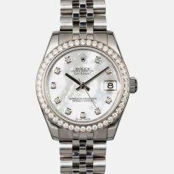 Rolex Datejust 178384 Automatic Silver Stainless Steel Diamond Women's Wristwatch 31 mm