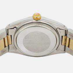 Rolex Datejust 16003 Automatic White 18k Yellow Gold Stainless Steel Women's Wristwatch 36 mm