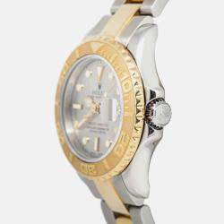 Rolex Silver Yacht-Master 169623 Automatic 18k Yellow Gold Stainless Steel Women's Wristwatch 29 mm