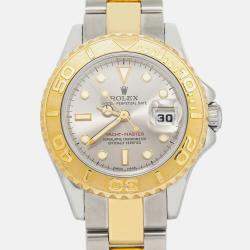 Rolex Silver Yacht-Master 169623 Automatic 18k Yellow Gold Stainless Steel Women's Wristwatch 29 mm