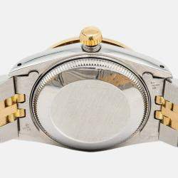 Rolex Datejust 68273 Automatic Black 18K Yellow Gold Stainless Steel Women's Wristwatch 31 mm