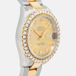 Rolex Datejust 178273 Automatic Champagne 18k Yellow Gold Stainless Steel Diamond Women's Wristwatch 31 mm