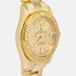 Rolex Yacht-Master 68628 Automatic Champagne 18K Yellow Gold Women's Wristwatch 35 mm