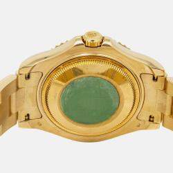 Rolex Yacht-Master 68628 Automatic Champagne 18K Yellow Gold Women's Wristwatch 35 mm