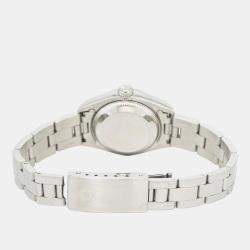 Rolex Oyster Perpetual Date 69160 Silver Stainless Steel Automatic Women's Wristwatch 25 mm