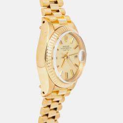 Rolex Date 6917 Automatic Gold18K Yellow Gold Women's Wristwatch 26mm