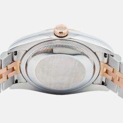 Rolex Datejust 116231 Automatic Zebra Dial 18k Rose Gold Women's Wristwatch 36 mm