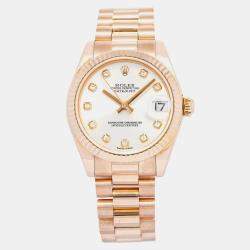 Rolex Datejust 178275 Automatic SIlver 18k Rose Gold DIamond Women's Wristwatch 31 mm