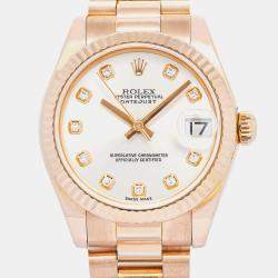 Rolex Datejust 178275 Automatic SIlver 18k Rose Gold DIamond Women's Wristwatch 31 mm