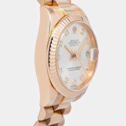 Rolex Datejust 178275 Automatic SIlver 18k Rose Gold DIamond Women's Wristwatch 31 mm