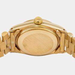 Rolex Datejust 6827 Automatic White 18k Yellow Gold Diamond MOP Women's Wristwatch 31 mm